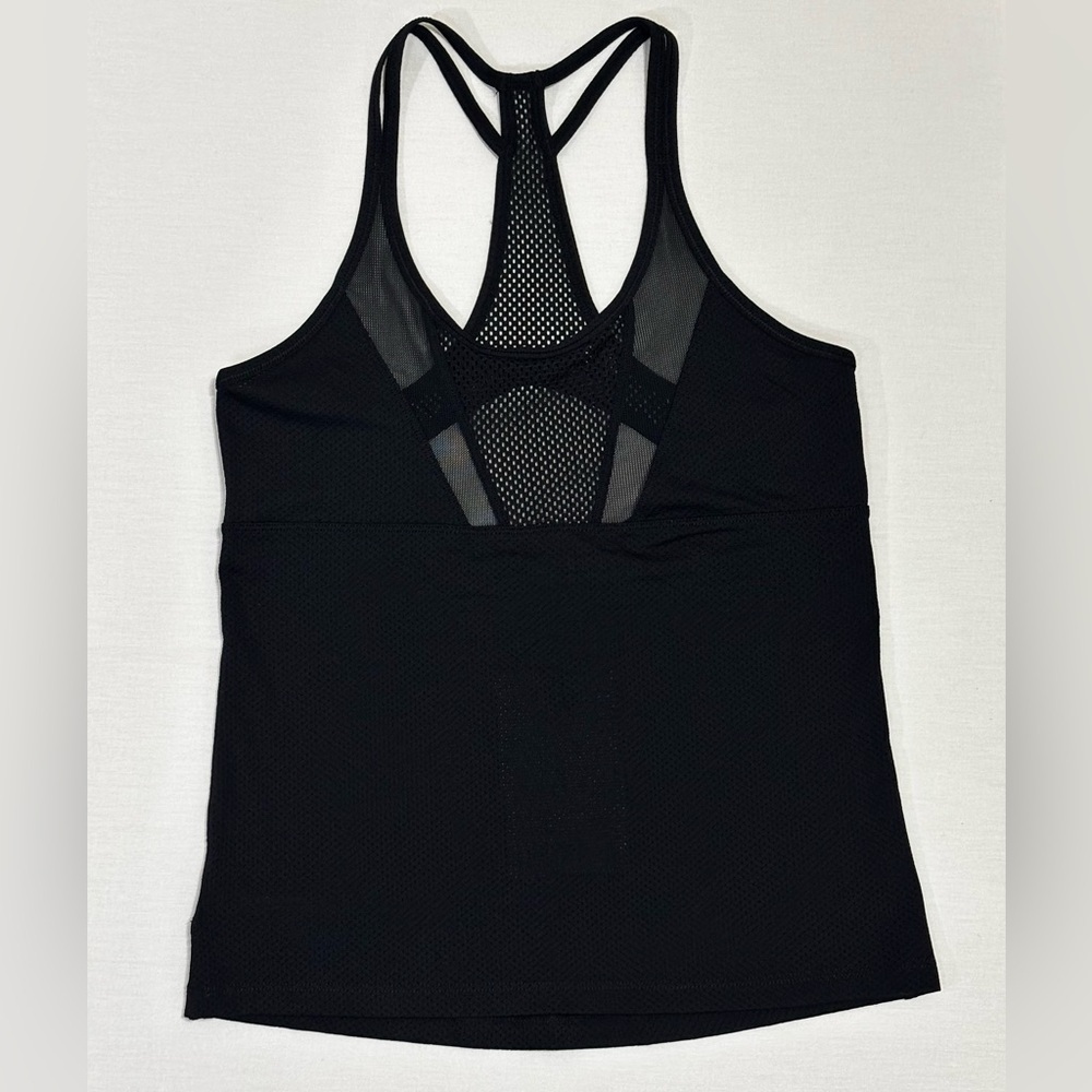 Lorna Jane Axis Excel Mesh Tank Top Black Size Medium NWT